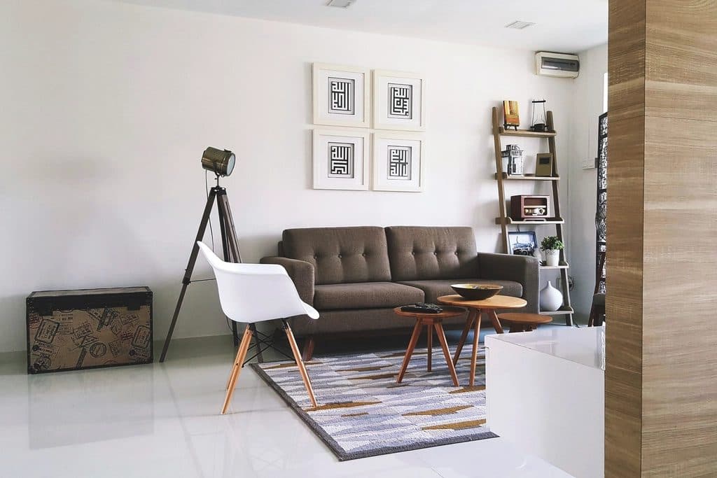 Refurbished, modern living room
