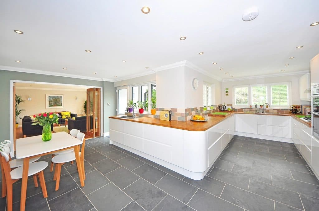 Bright open-plan kitchen and dining extension